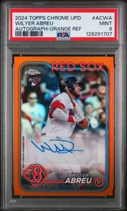 2024 Topps Chrome Update Series Autographs #ACWA Wilyer Abreu Orange Ref PSA 9 - Bild 1 von 2