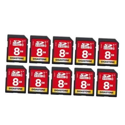  8GB SD Card 10-Pack UHS-I U1 Class 10 SDHC Memory Card Full SD 8GB U1 10-Pack - Image 1 of 4