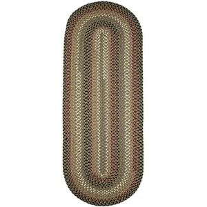 Rhody Rug Country Medley Forest Green 2 ft. x 8 ft. Indoor/Outdoor Braided Rug - Picture 1 of 3