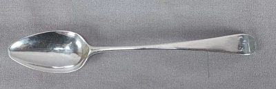 Ложка с монограммой ГИС из стерлингового серебра Peter & Ann Bateman London около 1794 г. - Изображение 1 из 4