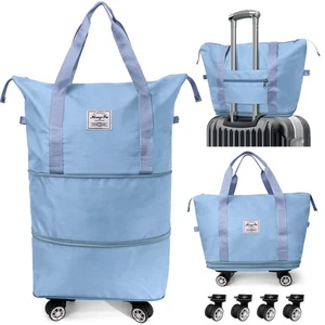 Rolling Travel Bag with Wheels,Expandable Duffle Bag with Wheels and Handle f... - Foto 1 di 6