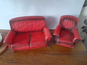 Sindy Doll Settee & Arm Chair Used 9/5" Cpic ACTUAL Items(145) - Picture 1 of 9
