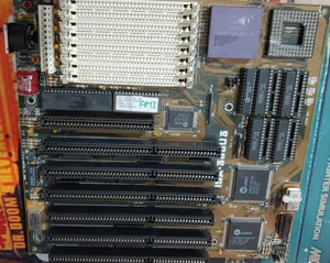 PC Mainboard 386 ISA Bus (ca 1992/1993) mit AMD DX40 32-bit - Picture 1 of 5