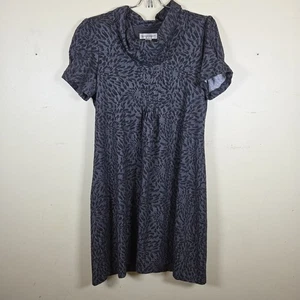 Christopher & Banks Leopardenmuster Wasserfallausschnitt Kleid 10 grau weich - Bild 1 von 7