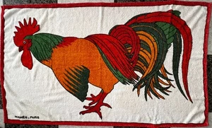 Hermès towel model Coq Terry Beach Towel PM , vintage , 90 x 150 cm - Bild 1 von 5