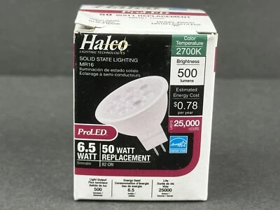 Halco 80537 LED Reflector Flood Retrofit 50W Replacement White 12V 500 Lumens - Image 1 of 4