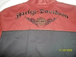 Nice XL X-LARGE Harley Davidson MAROON & BLACK Button-down Shirt LOOK BUY IT NOW - Picture 1 of 9