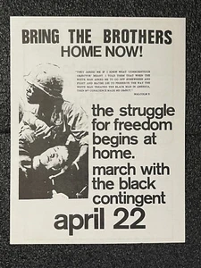 VNTG LEAFLET PEACE Movement Anti War 1972 March on New York NPAC Vietnam War wOw - Picture 1 of 4