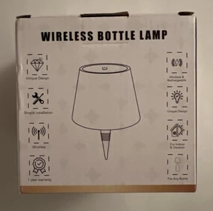 Wireless Bottle Lamp - White - 3 Light Source Mode Rechargeable LED - New (HA2) - Picture 1 of 5