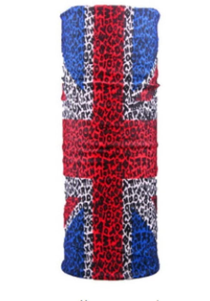 Pañuelo para la cabeza deportivo al aire libre diadema máscara facial bandana Union Jack bandera británica Foto 1 de 2