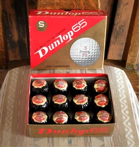 orig. 1960's JOE DIMAGGIO *Autographed* DUNLOP 65 Golf Ball 12-Count Box w/JSA!! - Picture 1 of 11