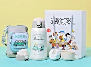 Snoopy Camp Tumbler thermos carry portable handle gift set - Picture 1 of 6