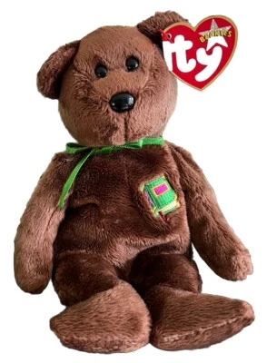 Ty Baby Beanies ‘William'  The Book Bear (Shakespeare) Bear 2003 Brown Great Con - Image 1 of 4