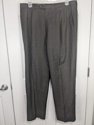 Pal Zileri Dress Pants Men's 38x31 Brown Pleated Cuffed Wool - Image 1 of 4