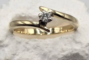 3.66g 18ct 750 Diamond Split Shank Wrap Size P Yellow Gold Ring 18k solid nt 9ct - Picture 1 of 15