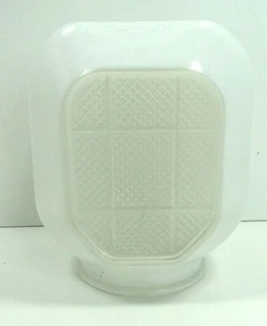 Vintage Small White & Clear Glass Globe Porch Bathroom Light Shade Cover 6"x5" - Picture 1 of 10