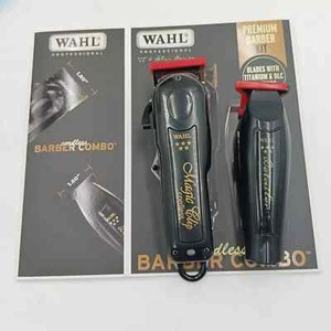 3025397 Wahl Cordless Barber Combo Black Magic Clip Clipper & Detailer Trimmer - Picture 1 of 8