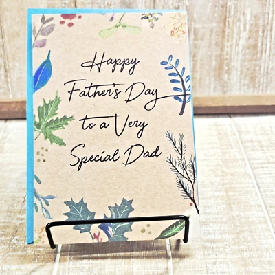 Tarjeta del Día del Padre American Greetings Muy Especial Papá Marrón Hojas Verdes Foto 1 de 4