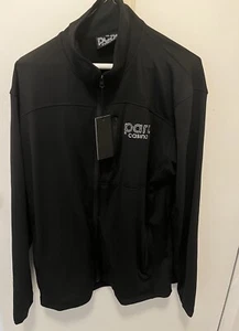 NUEVO CON ETIQUETAS IZOD Chaqueta Ligera 2XL XXL Gris Negro LOGOTIPO DE CASINO PARX Cremallera Cortavientos NUEVO - Imagen 1 de 15