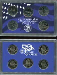2001-S US MINT CLAD STATE QUARTER PF SET (D618)  WITH BOX AND COA - Picture 1 of 4