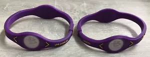(LOT OF 2) NBA LOS ANGELES LAKERS PURPLE Power Balance Energy Wristband -L -NEW - Picture 1 of 6