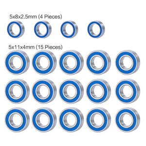 10/19Pcs Metal Bearings Kit For Traxxas 1/10 2wd Slash Stampede Rustler Bandit - Picture 1 of 13