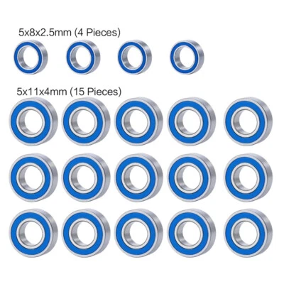 10/19Pcs Metal Bearings Kit For Traxxas 1/10 2wd Slash Stampede Rustler Bandit - Image 1 of 4