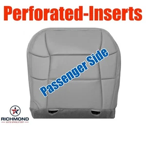 Lincoln Navigator 2002 - cubierta de asiento de cuero inferior lateral para pasajeros gris perforado - Imagen 1 de 14