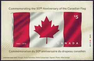 Canada sc#2808 Canada's Flag - 50th anniversary Souvenir- Sheet, Mint-NH - Foto 1 di 7