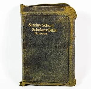 Sunday School Scholars' Bible Illustrated 1902 A.J. Holman & Co - Picture 1 of 8