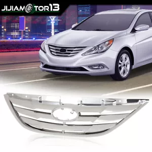 Adecuado para 2011-2013 Hyundai Sonata conjunto parrilla delantera parrilla cromo ABS plástico - Imagen 1 de 10