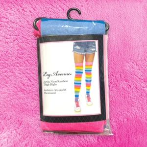 Rainbow Thigh Highs Stockings - Picture 1 of 4