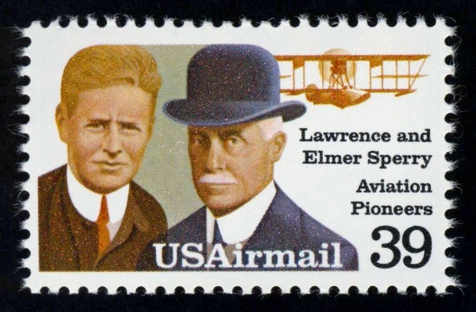 #C114 39c Lawrence and Elmer Sperry, Mint **ANY 5=FREE SHIPPING** - Image 1 of 1