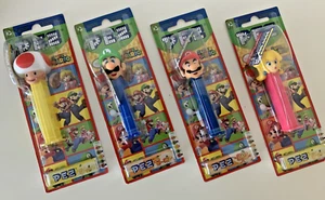 4 x PEZ Spender, NEU&OVP, Super Mario, Luigi, Prinzess Peach und Toad - Nintendo - Bild 1 von 9