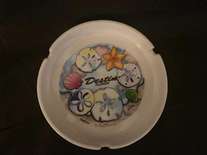 Destin Beach Florida Ashtray Souvenir Ceramic Destination Collectible Free Ship - Picture 1 of 2