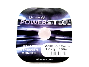 ULTIMA POWER STEEL SUPER STRONG MONOFIL FISHING LINE 2.1lb 0.12mm 100m - Picture 1 of 1