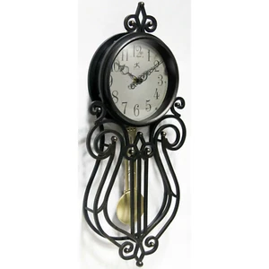 Modern Pendulum Wall Clock Decorative Bronze Farmhouse Living Room Hallway Foyer - Picture 1 of 8