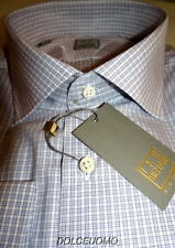 NEW $295 men IKE BEHAR 16.5 37 GOLD LABEL ITALY DRESS SHIRT LILAC CHECK