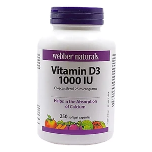 Webber Naturals Vitamin D3 1000IU 250 Capsules - Picture 1 of 4