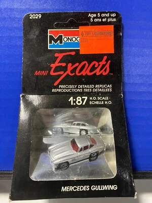 1/87 H.O. SCALE MONOGRAM MINI EXACTS #2029 MERCEDES GULLWING SILVER 3 - Image 1 of 3