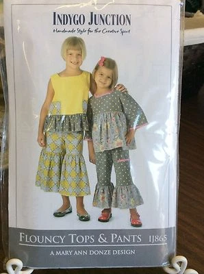 INDYGO JUNCTION # IJ865 FLOUNCY TOPS & PANTS  SIZE 3,4,5,6,8,10 - Image 1 of 2