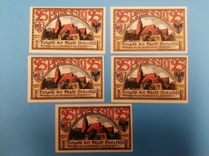 Satz Notgeld Bitterfeld, 9 x 25 Pfennig - Bild 1 von 4