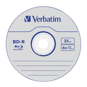 5 Verbatim Blu Ray 43837 25GB 6x Speed Non Printable Blank BD-R discs Sleeves - Picture 1 of 1