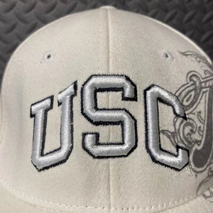 USC Trojans Hat Cap White Zephyr Medium Large Stretch Gameday Cotton - Picture 1 of 10