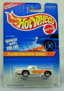 Hot Wheels '57 1996 T-Bird Thunderbird #384 blanco 7 velocidades lanzallamas serie 15223 - Imagen 1 de 9