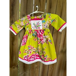 HADLIE ELAINE SMOCKED A LOT FLORAL DRESS 2T Flaw