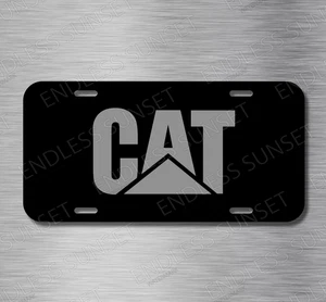 NEW CAT Caterpillar Construction Equipment Aluminum License Plate CAR SUV Truck - Picture 1 of 2