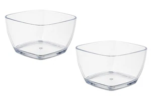2 Pack 5.5" Acrylic Bowls – Durable Clear Serving Dishes for Salads, Nuts, Sauce - Picture 1 of 7