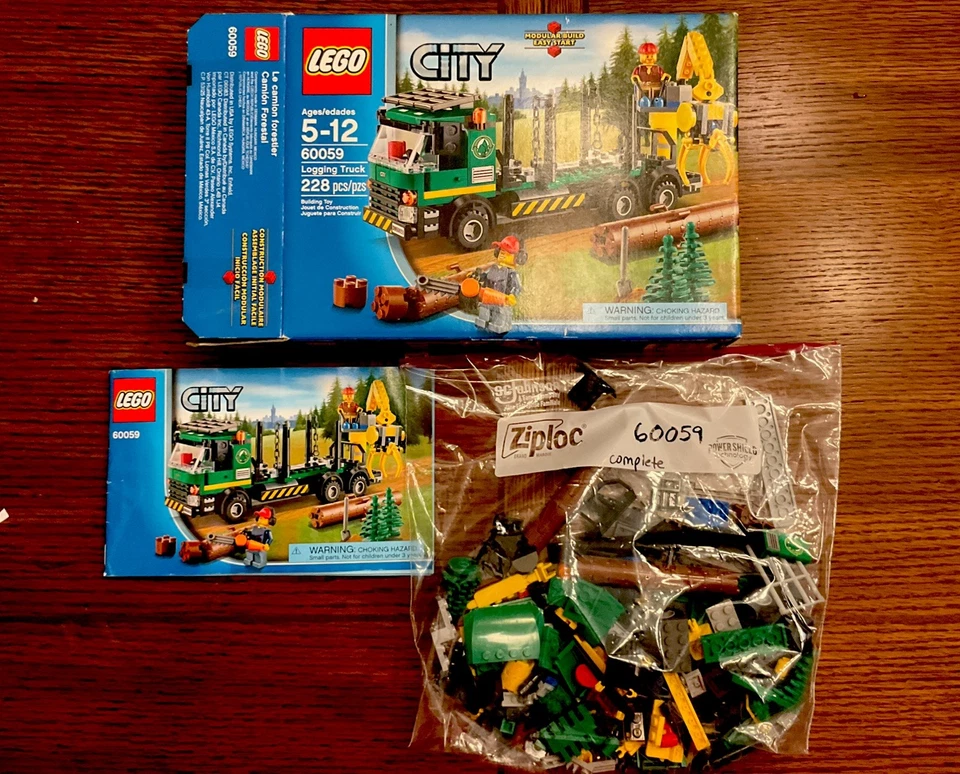LEGO City: Logging Truck (60059) Used Complete Set W/box & Manual.  Retired! - Image 1 of 1