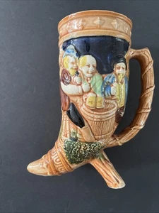 Vintage Bierstein/Becher Keramik geprägt Bullhorn/Cornucopia Stil Japan - Bild 1 von 4